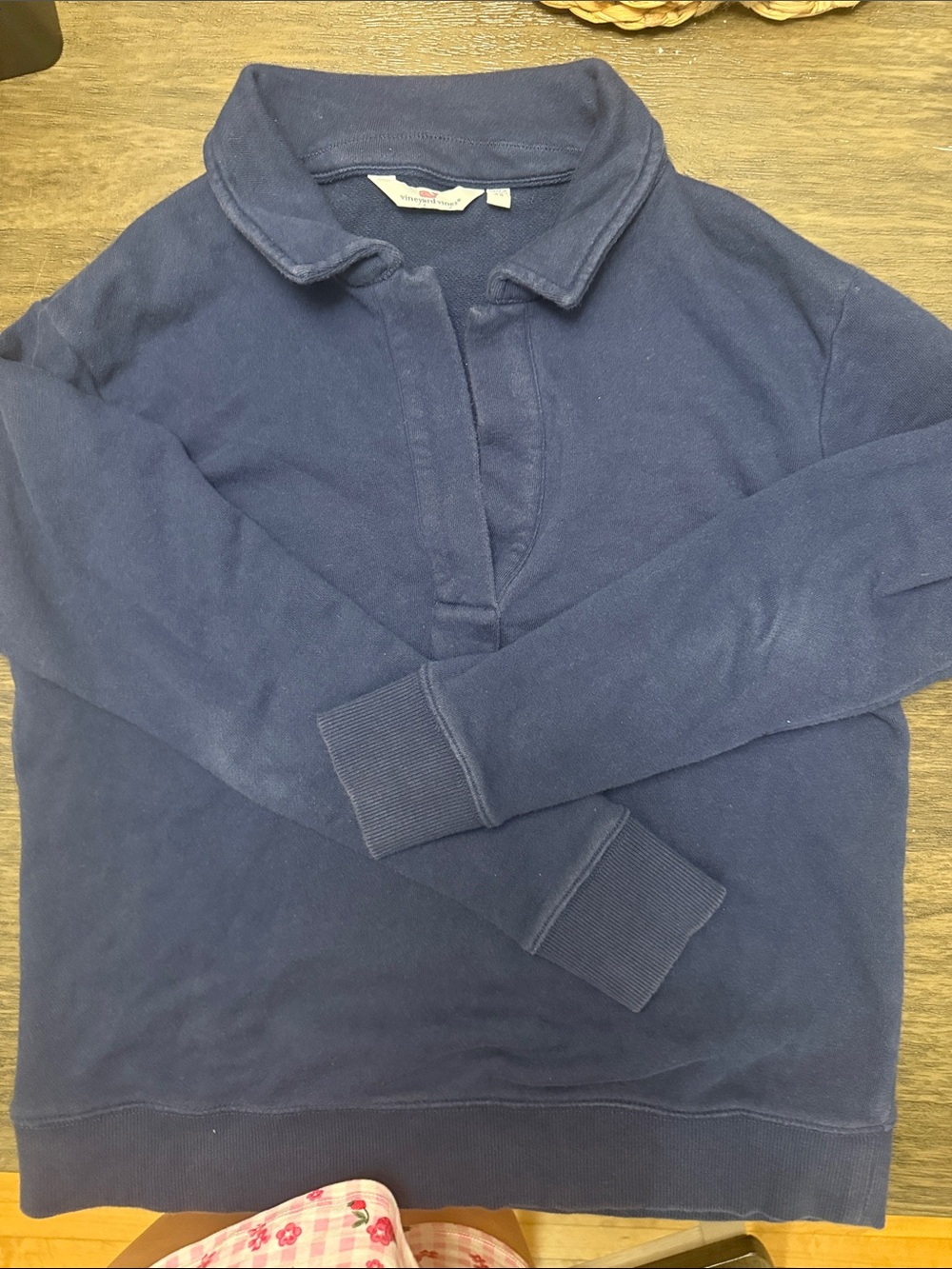 Vineyard Vines Men's Navy Long-Sleeve Polo Sweatshirt